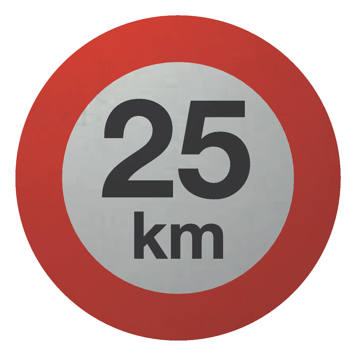 PANNEAU DE LIMITATION DE VITESSE, 25 KM