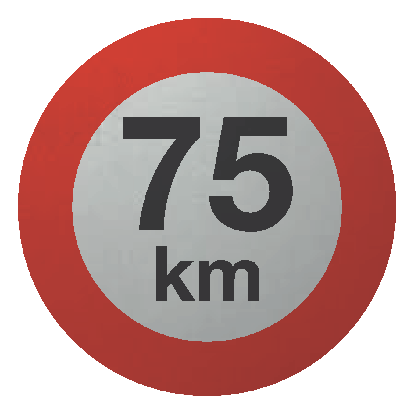 PANNEAU DE LIMITATION DE VITESSE, 75 KM