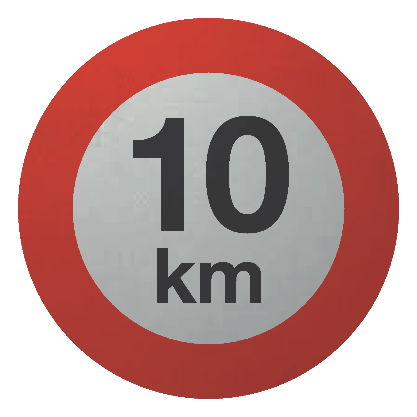 PANNEAU DE LIMITATION DE VITESSE, 10 KM