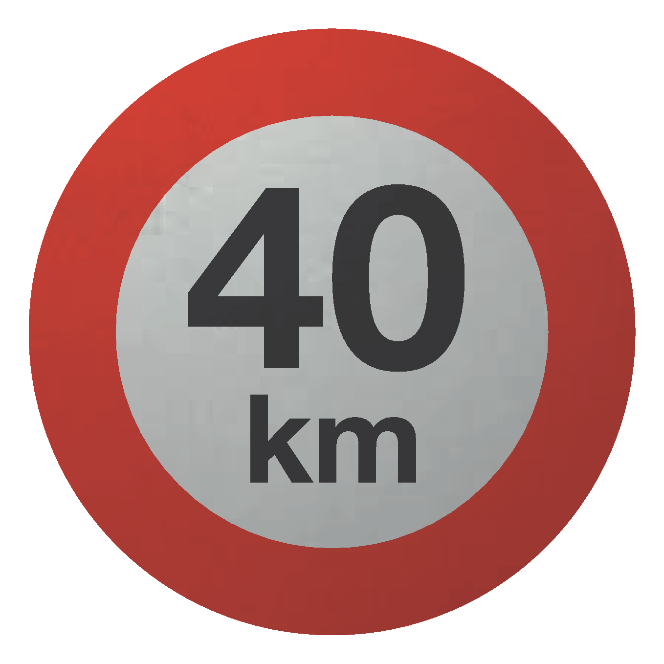 PANNEAU DE LIMITATION DE VITESSE, 40 KM