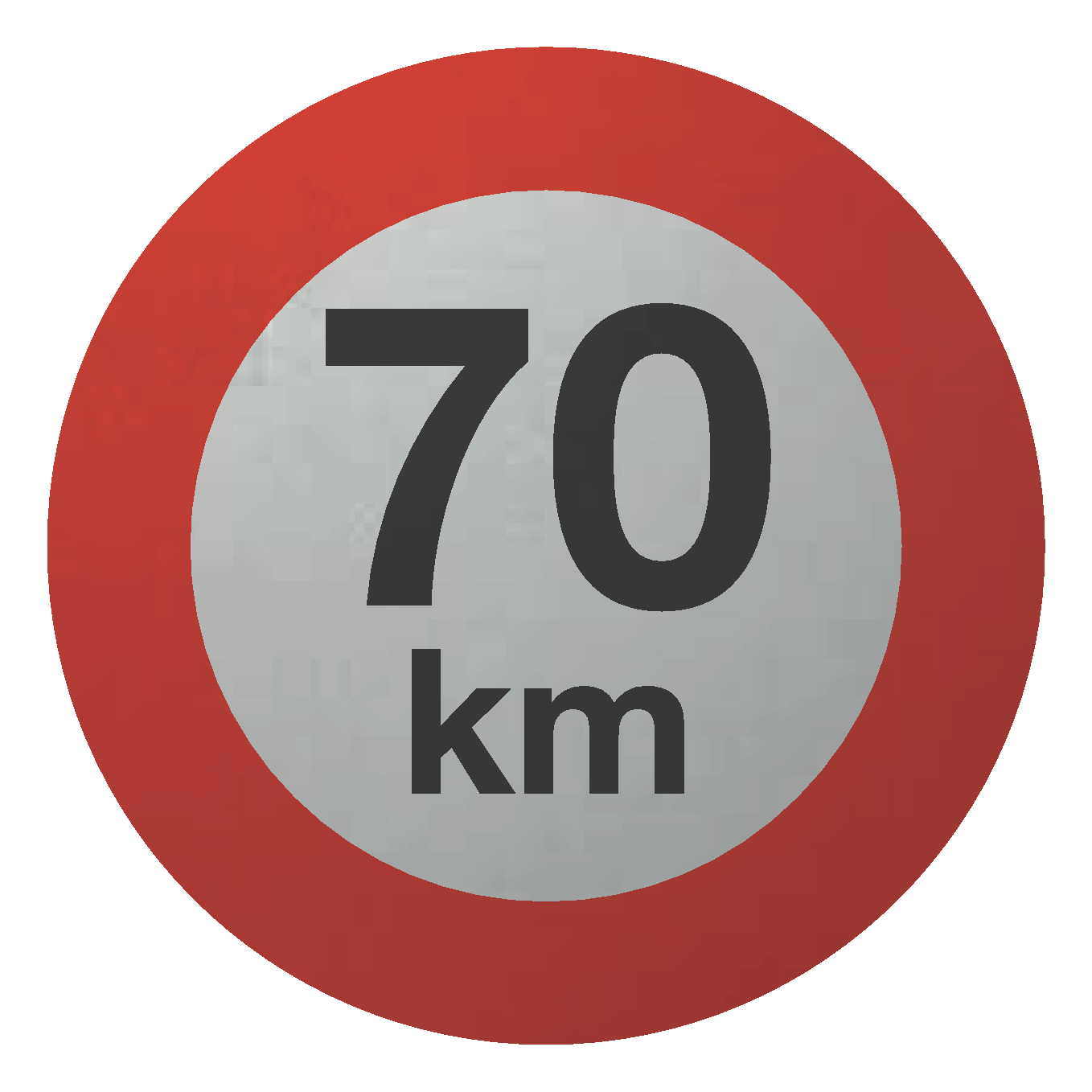 PANNEAU DE LIMITATION DE VITESSE, 70 KM