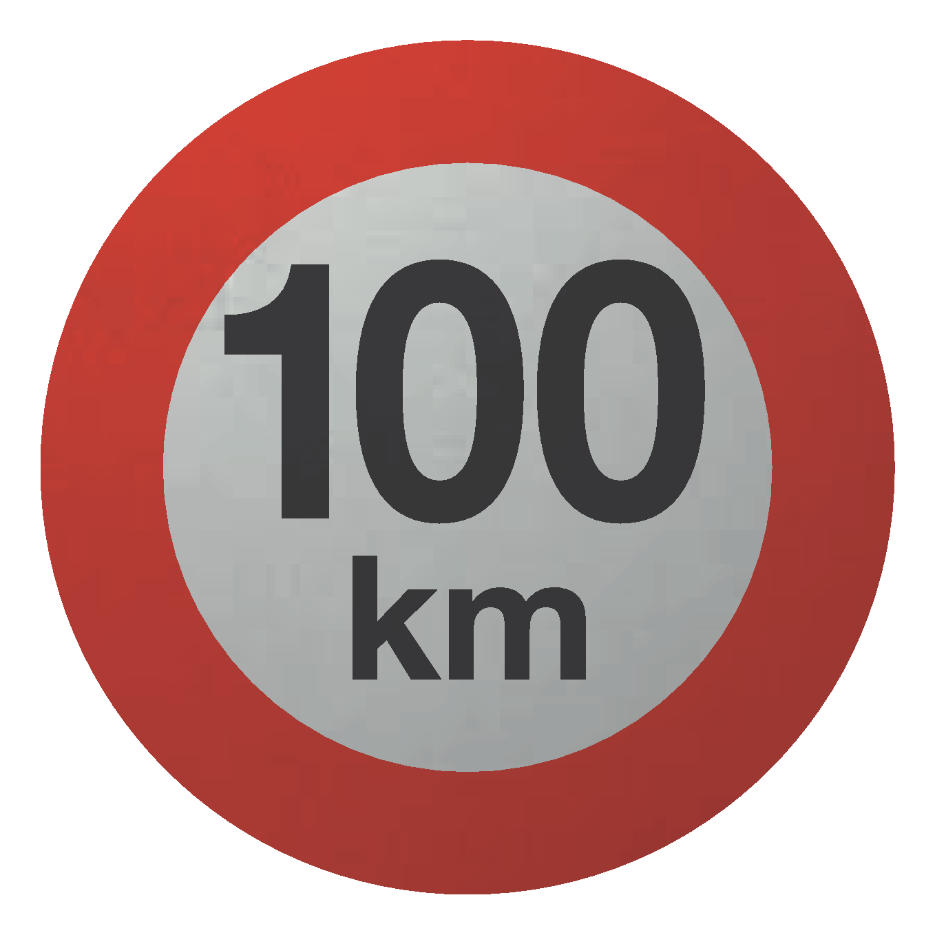 PANNEAU DE LIMITATION DE VITESSE, 100 KM
