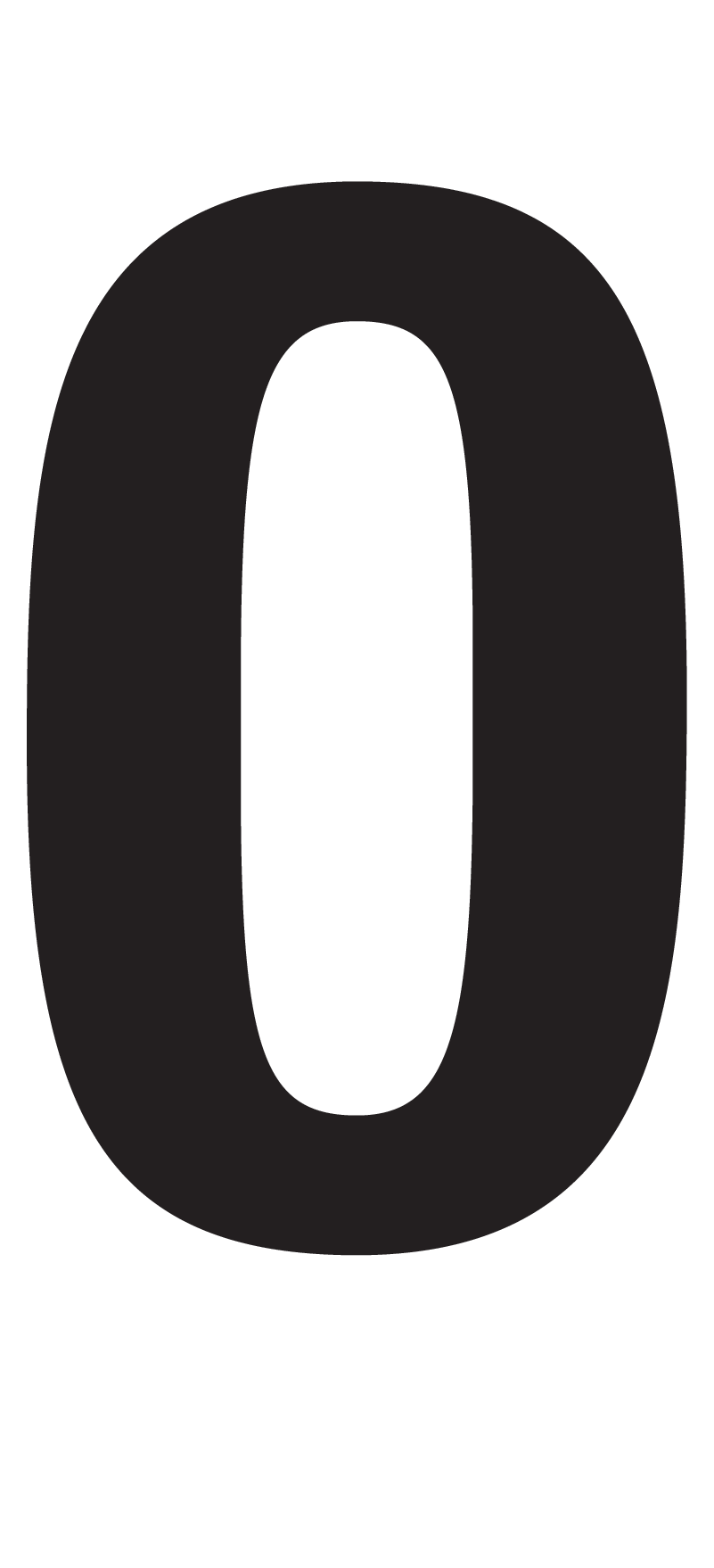 0, CHIFFRE DÉCOUPÉ SUR TRANSFERT