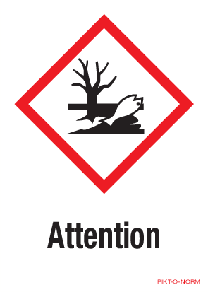 ATTENTION, DANGER POUR MILIEU AQUATIQUE