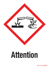ATTENTION, MATIÈRES CORROSIVES