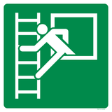 NOODRAAM MET VLUCHTLADDER  ISO7010-E016