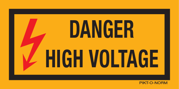 DANGER. HIGH VOLTAGE