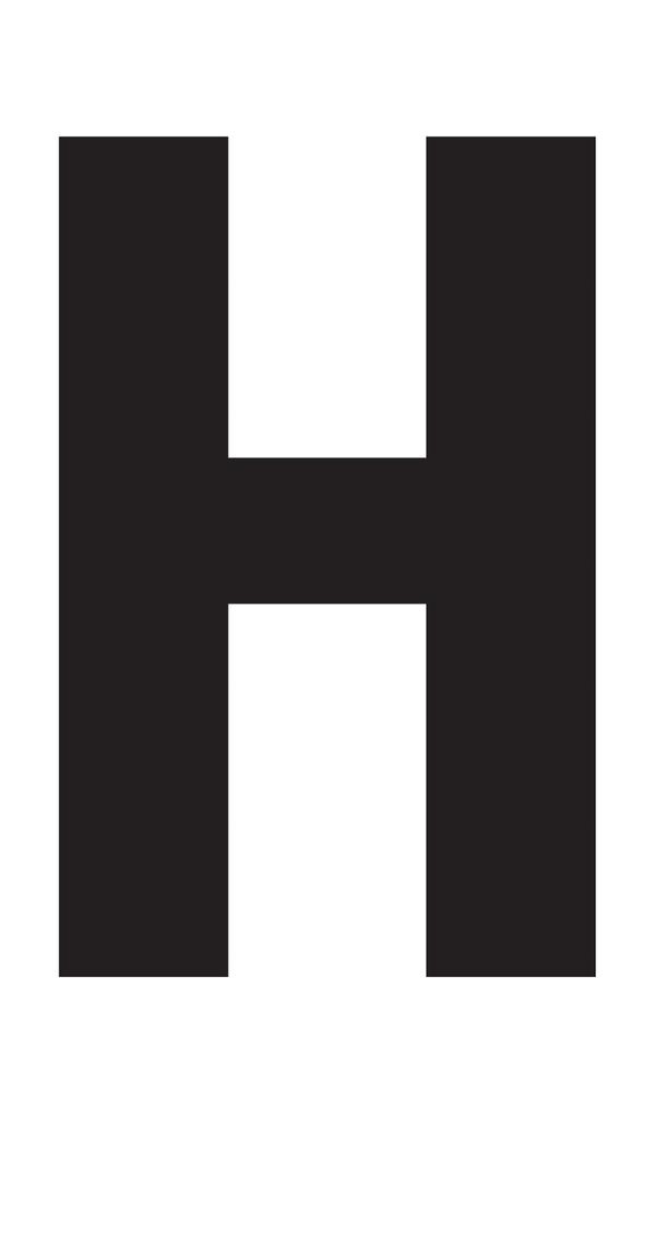 H, UITGESNEDEN LETTER OP TRANSFER