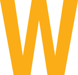 W, UITGESNEDEN LETTER OP TRANSFER