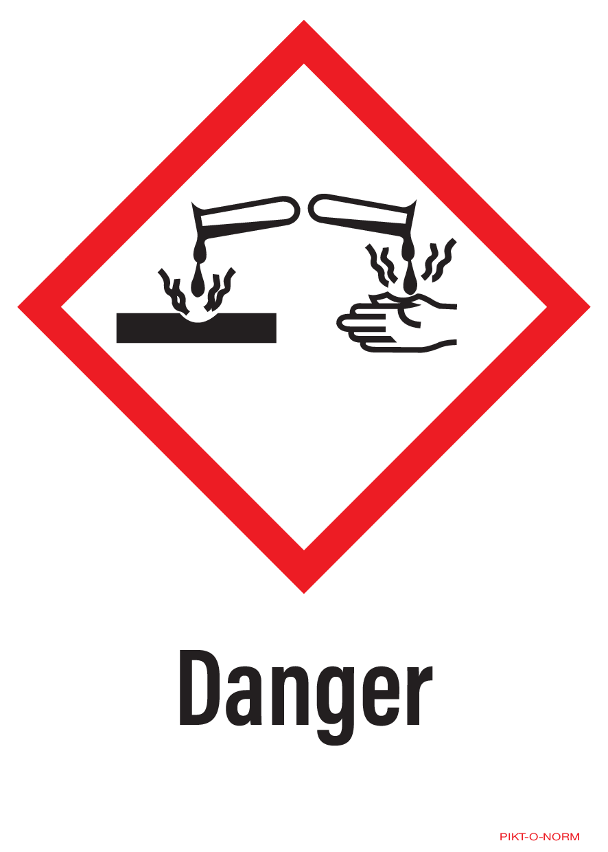 DANGER, MATIÈRES CORROSIVES