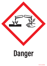 DANGER, MATIÈRES CORROSIVES