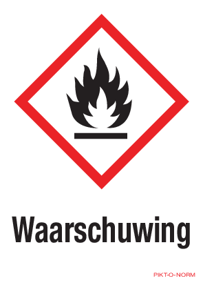 WAARSCHUWING, MATIÈRES INFLAMMABLES