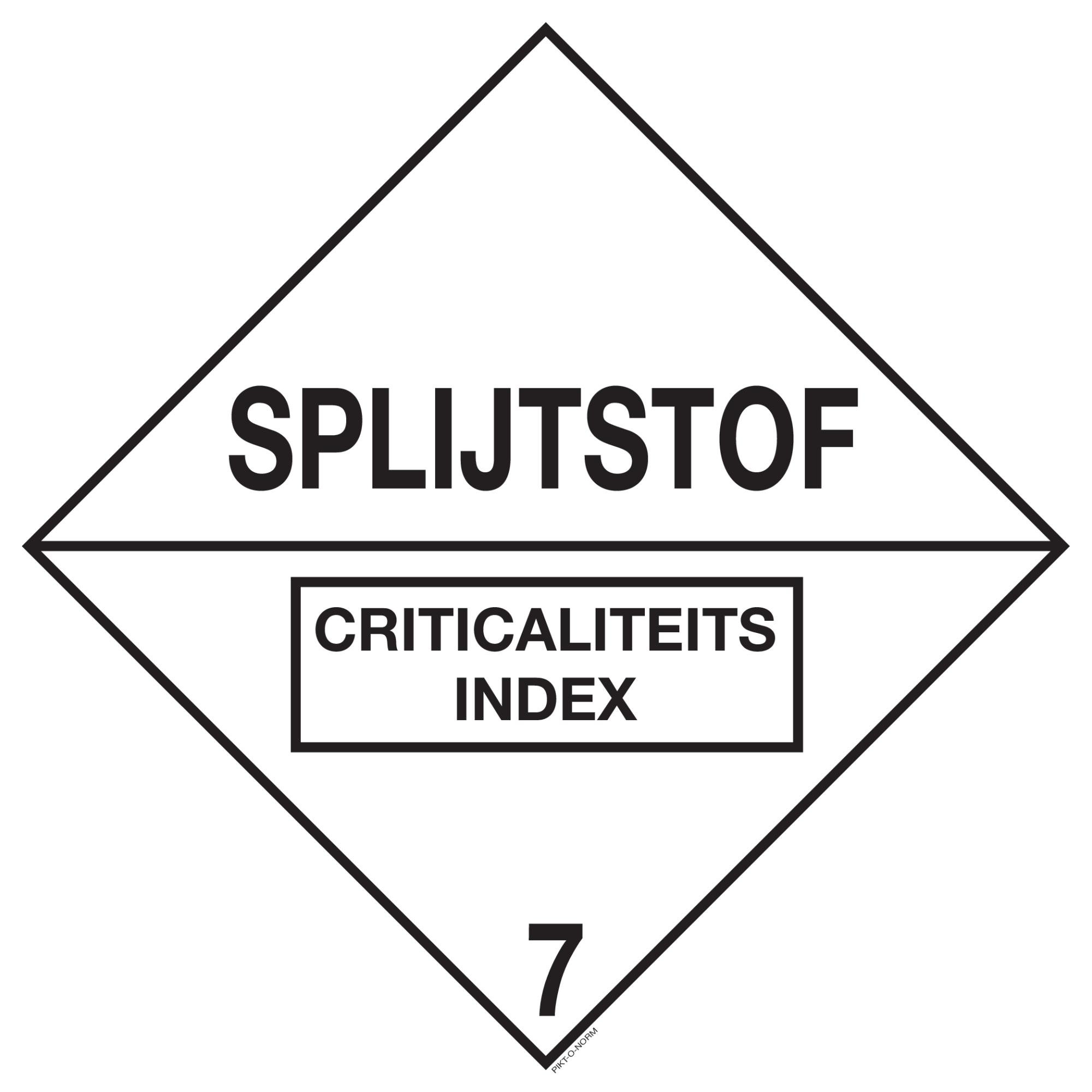 SPLIJTSTOF. ADR CLASSE 7E