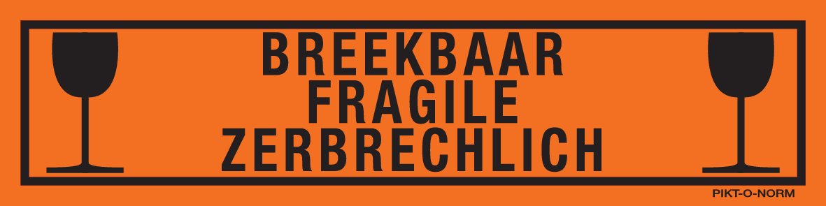 BREEKBAAR. FRAGILE. ZERBRECHLICH