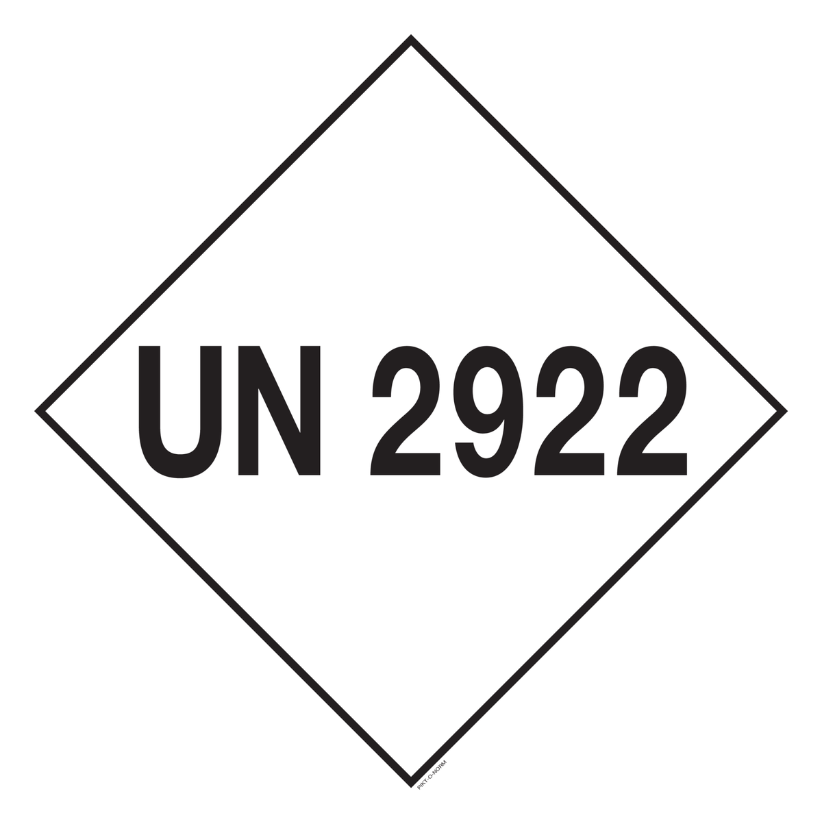 UN 2922. ADR CL.8. LIQ. CORROSIF,TOXIQUE
