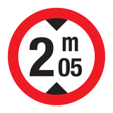 MAXIMUM HOOGTE: 2M05