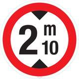 HAUTEUR LIMITÉE: 2M10