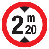 MAXIMUM HOOGTE: 2M20