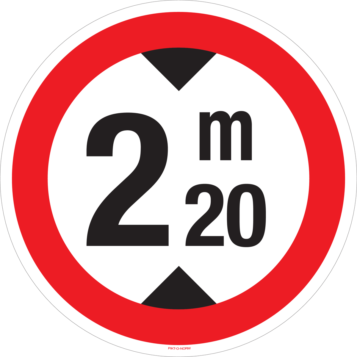 MAXIMUM HOOGTE: 2M20