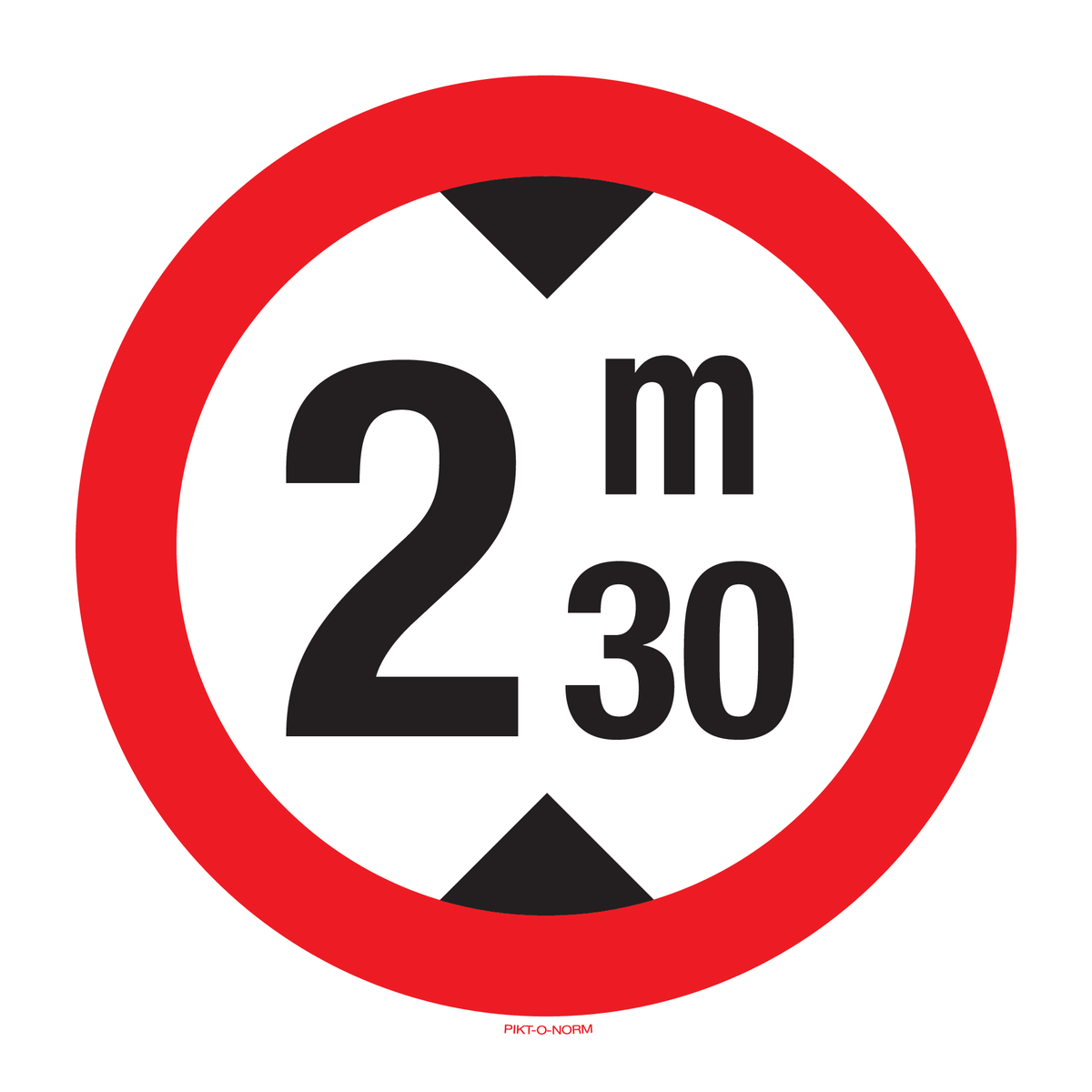 MAXIMUM HOOGTE: 2M30