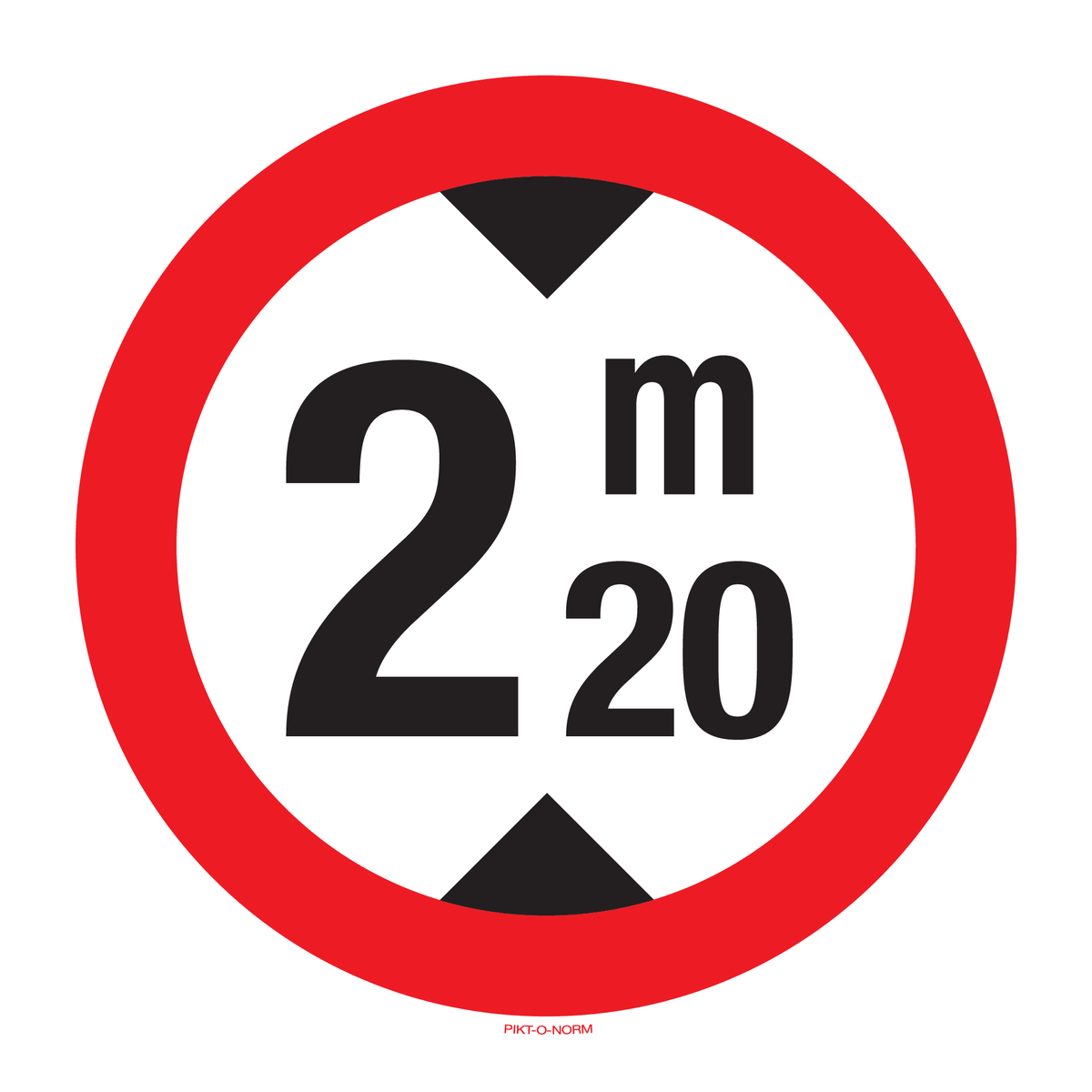 MAXIMUM HOOGTE: 2M20