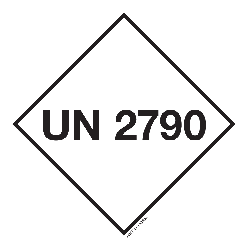 UN 2790. ADR CL.8. ACIDE ACÉTIQUE SOLUT.