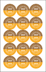 2024-2025, PASTILLES CALENDRIER BRUN-OR.