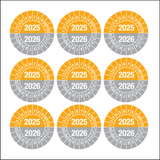 2025-2026, PASTIL.CALENDRIER ORANGE-GRIS