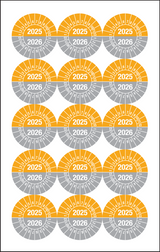 2025-2026, PASTIL.CALENDRIER ORANGE-GRIS