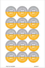 2026-2027, PASTILLES CALENDRIER GRIS-JNE