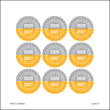 2026-2027, PASTILLES CALENDRIER GRIS-JNE
