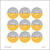 2026-2027, PASTILLES CALENDRIER GRIS-JNE