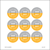 2026-2027, PASTILLES CALENDRIER GRIS-JNE