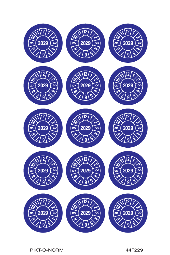 2029, PASTILLES CALENDRIER BLEU
