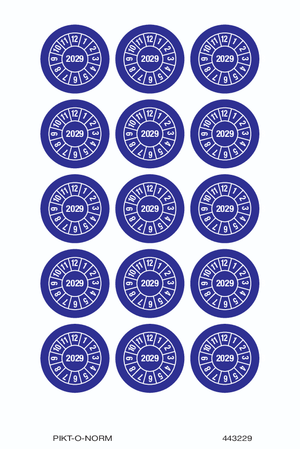 2029, PASTILLES CALENDRIER BLEU