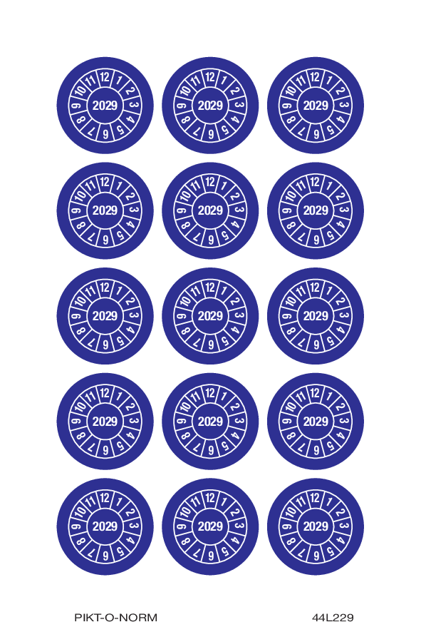 2029, PASTILLES CALENDRIER BLEU