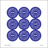 2029, PASTILLES CALENDRIER BLEU