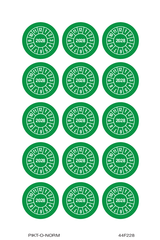 2028, KEURINGSSTICKERS GROEN