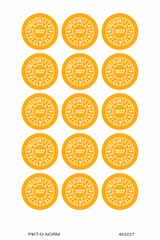 2027, PASTILLES CALENDRIER JAUNE