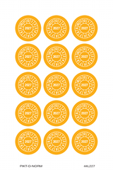 2027, PASTILLES CALENDRIER JAUNE