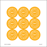 2027, PASTILLES CALENDRIER JAUNE