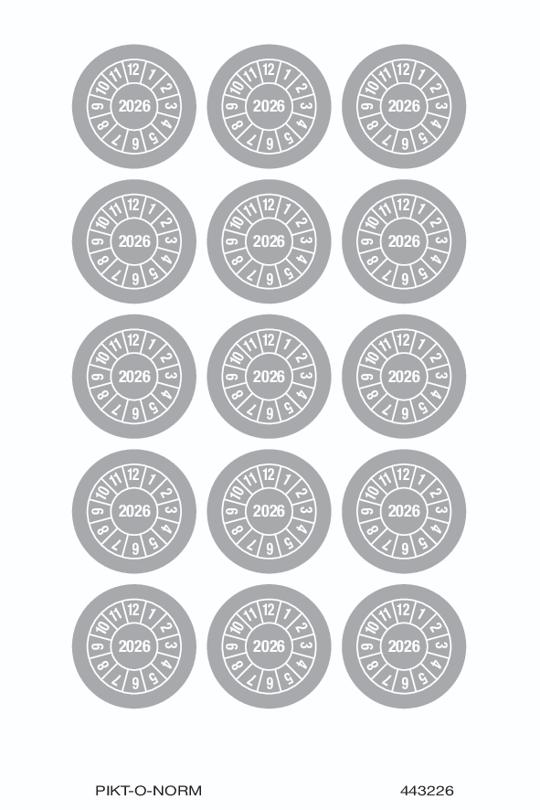 2026, PASTILLES CALENDRIER GRIS