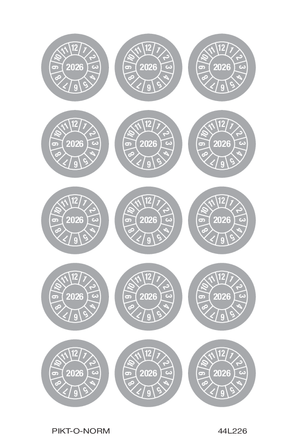 2026, PASTILLES CALENDRIER GRIS