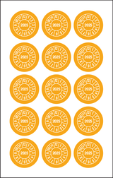 2025, PASTILLES CALENDRIER ORANGE
