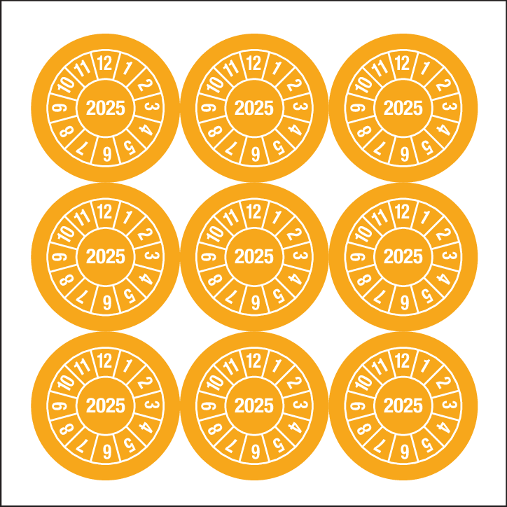 2025, PASTILLES CALENDRIER ORANGE
