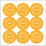 2025, PASTILLES CALENDRIER ORANGE
