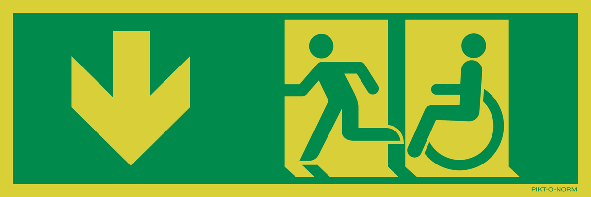 VLUCHTWEG LINKS BENEDEN GEHANDICAPTEN