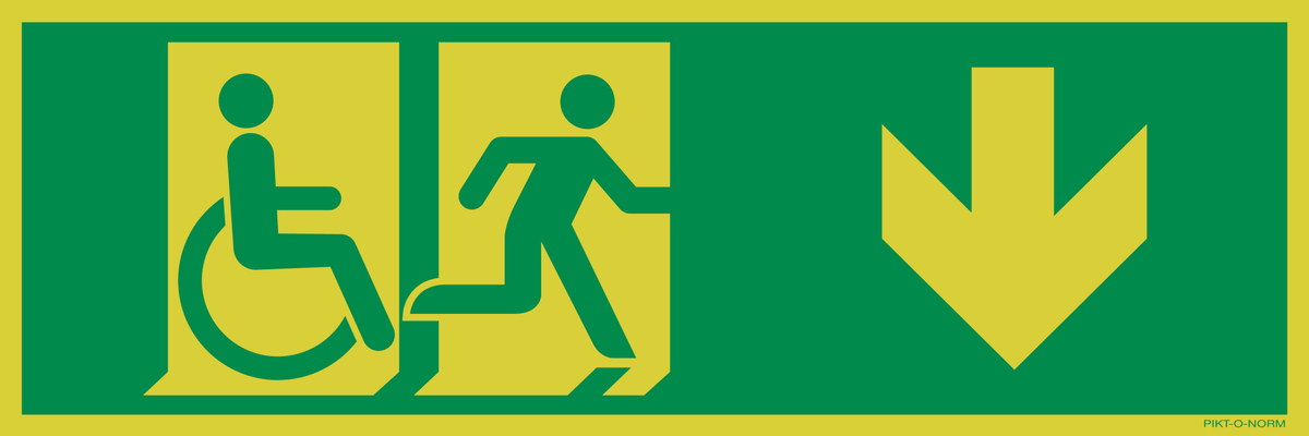 VLUCHTWEG RECHTS BENEDEN GEHANDICAPTEN