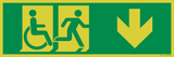 VLUCHTWEG RECHTS BENEDEN GEHANDICAPTEN