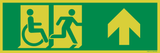 VLUCHTWEG RECHTDOOR OF RECHTS GEHANDIC.